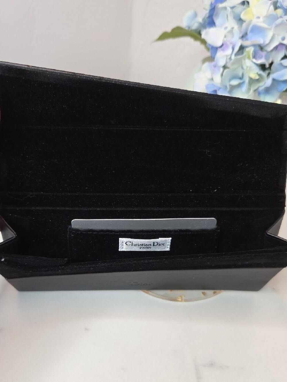 Authentic Christian Dior Black Foldable Sunglasses Case - Picture 4 of 6